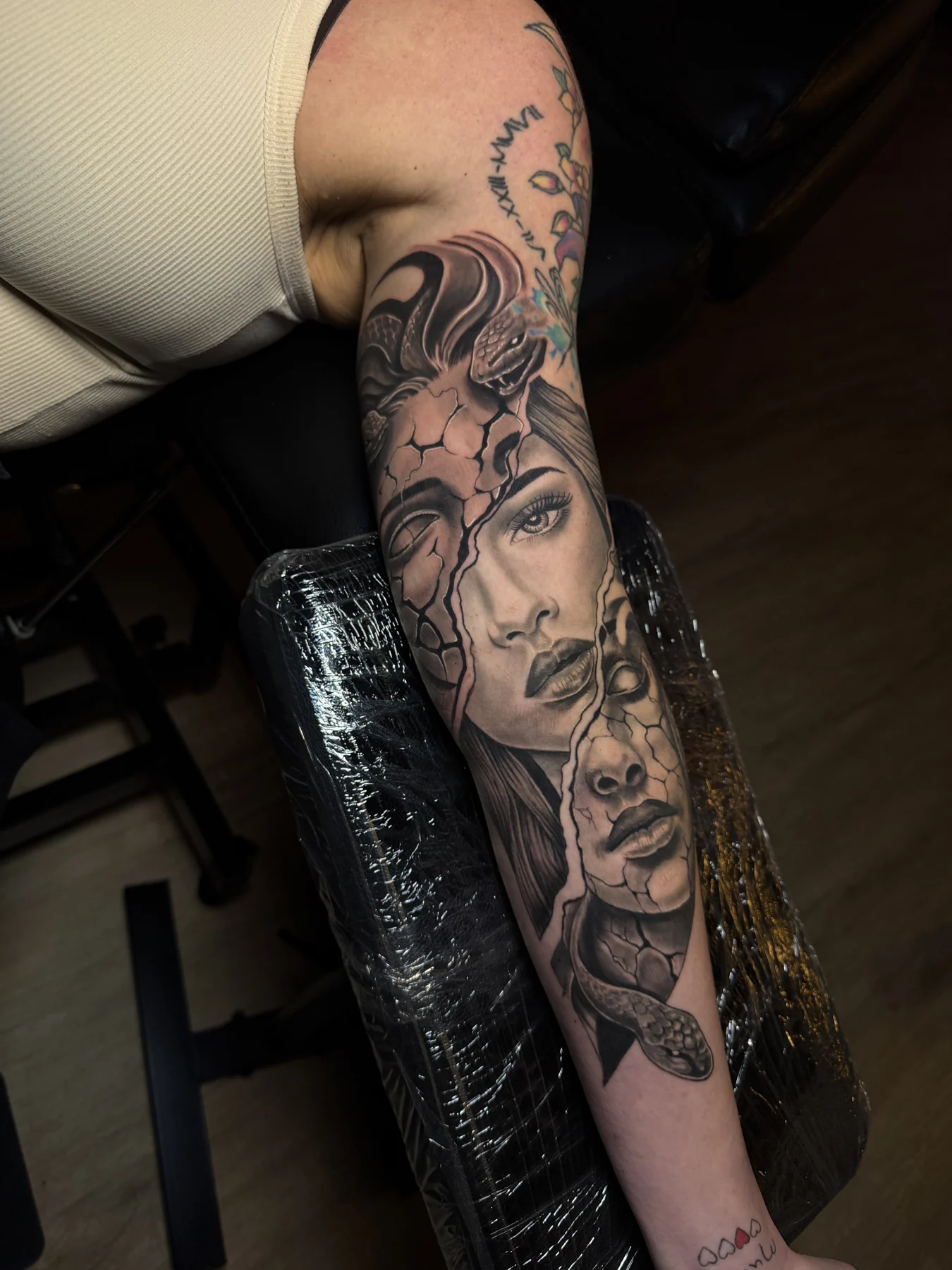 Black & grey realism tattoo example